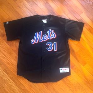 New York Mets Mike Piazza Majestic Jersey Black